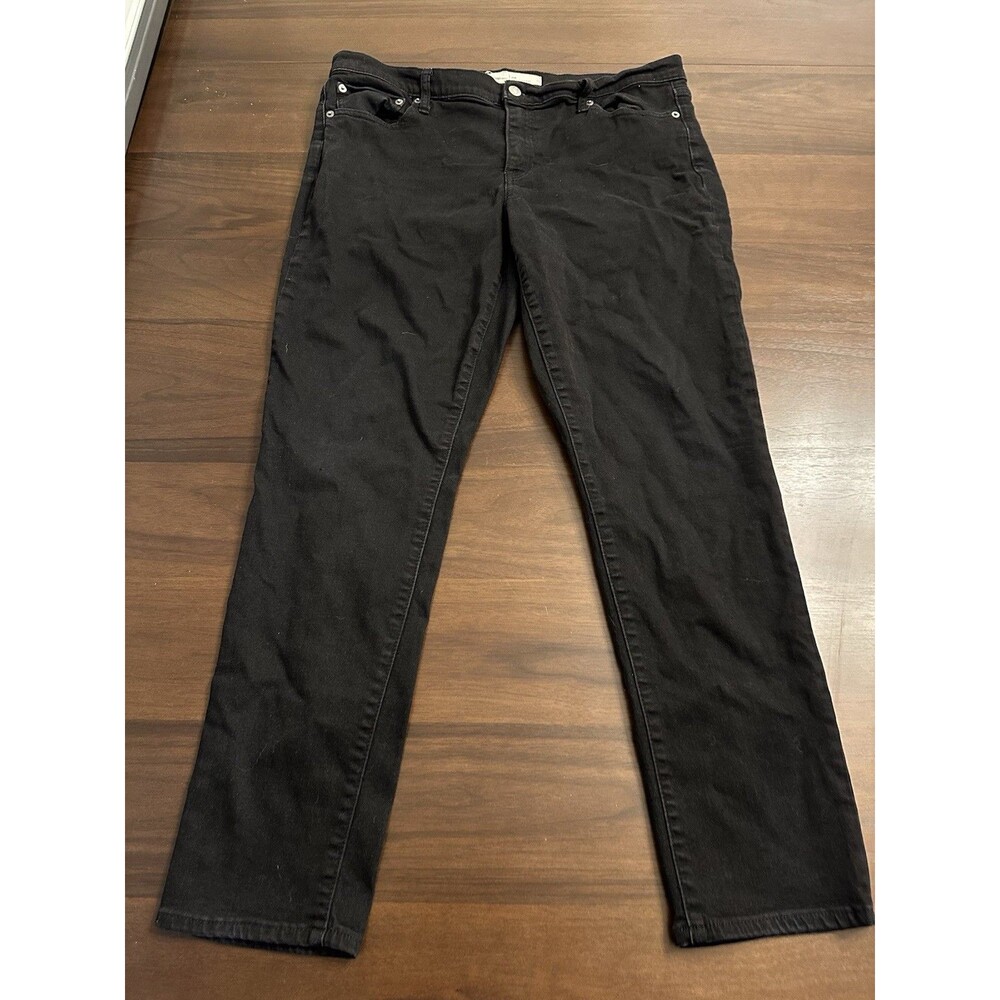 Gap‎ Jeans Women's 33R Black Real Straight Leg Jeans
